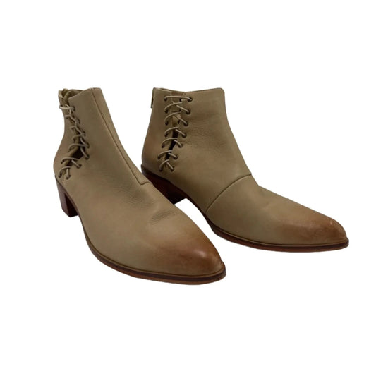 Boots Ankle Heels By Naked Boot & Shoes In Brown, Size: 8