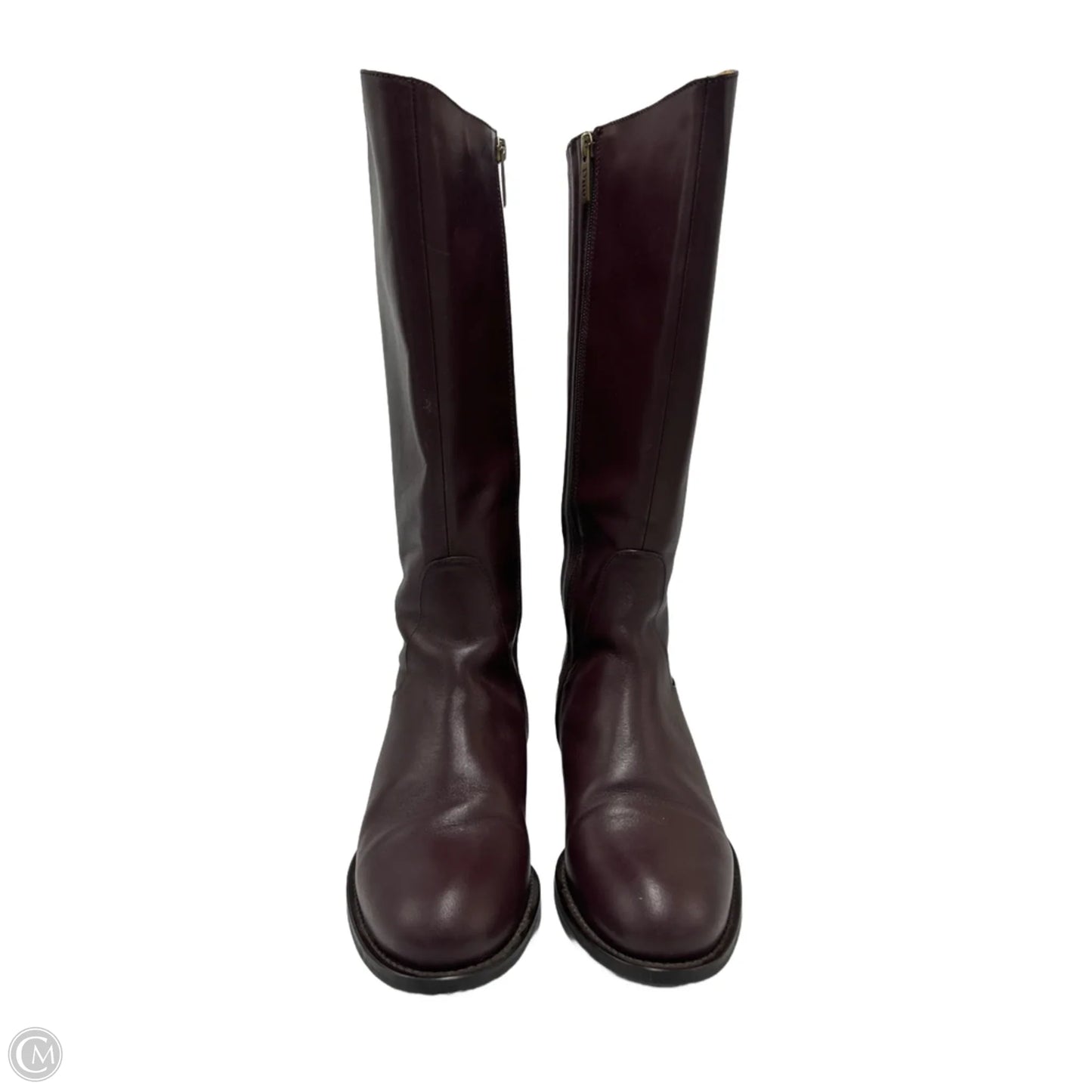 DouBoots Leather Riding Designer Boots, Size: 10