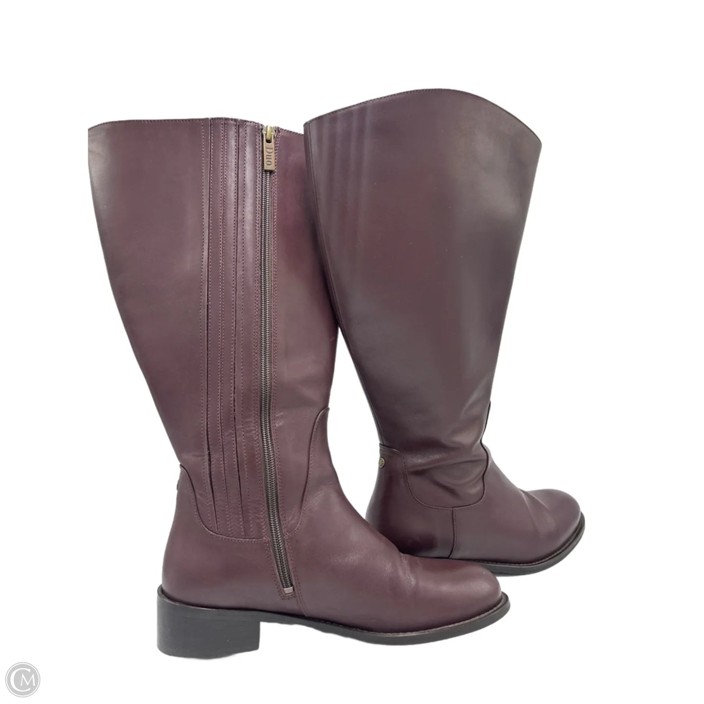 DouBoots Leather Riding Designer Boots, Size: 10