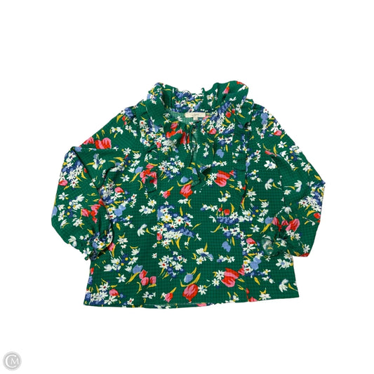 Top Long Sleeve By Loft In Green, Size: L