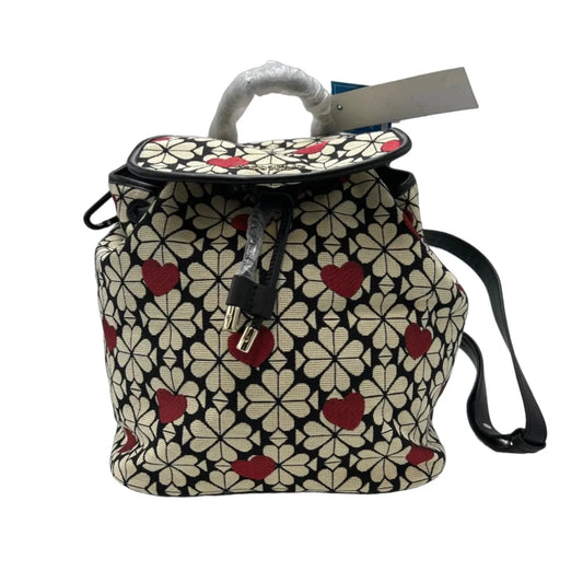 New! Kate Spade Flowered Jacquard Hearts Designer Backpack