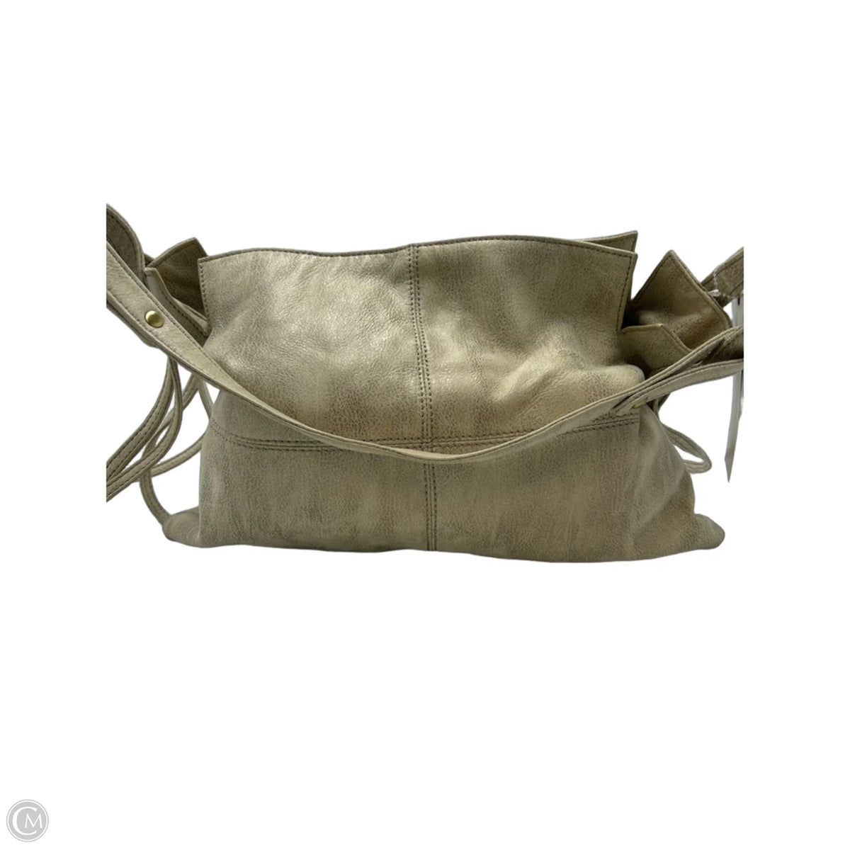 HOBO Promise Designer Handbag in Gold & Tan