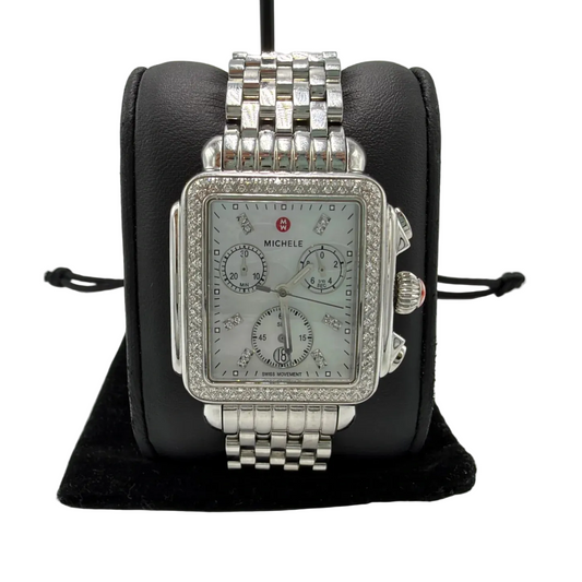 Michele Deco Diamond Chronograph Luxury Watch