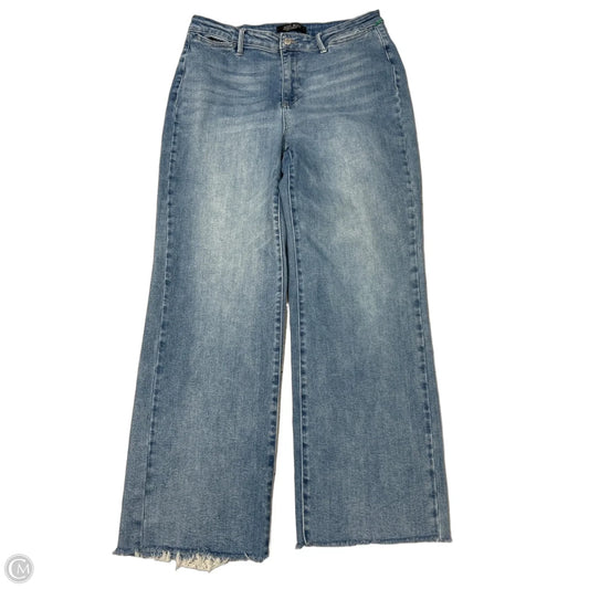 Judy Blue Wide Leg Jeans in Blue Denim, Size XL