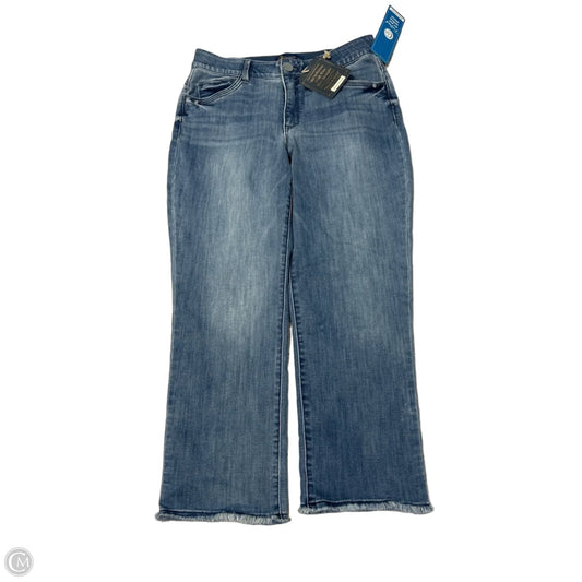 New! Democracy Straight-Leg Jeans in Blue Denim, Size 14
