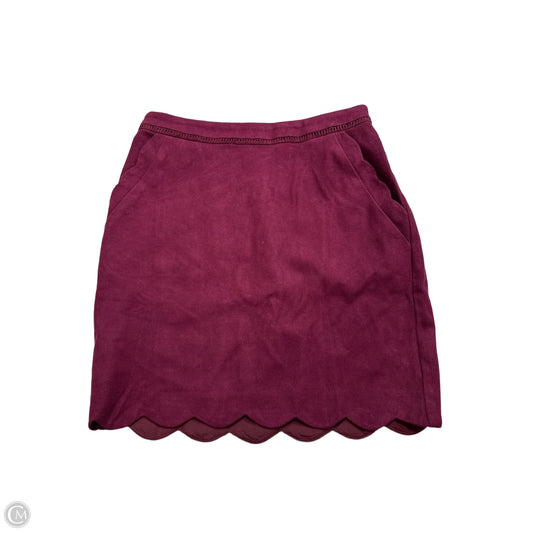 Skirt Mini & Short By Skies Are Blue In Maroon, Size: Mp