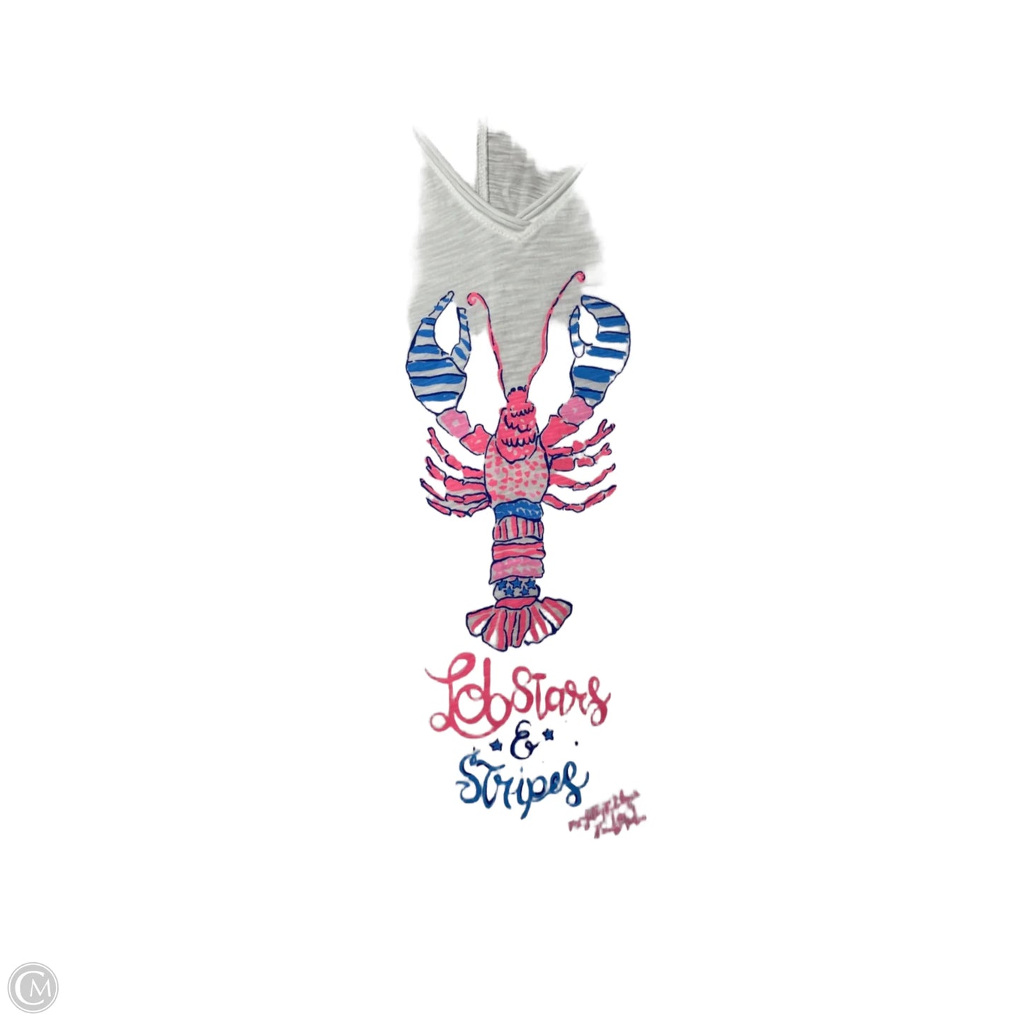 Top Short Sleeve Designer By Lilly Pulitzer In White, Size: S