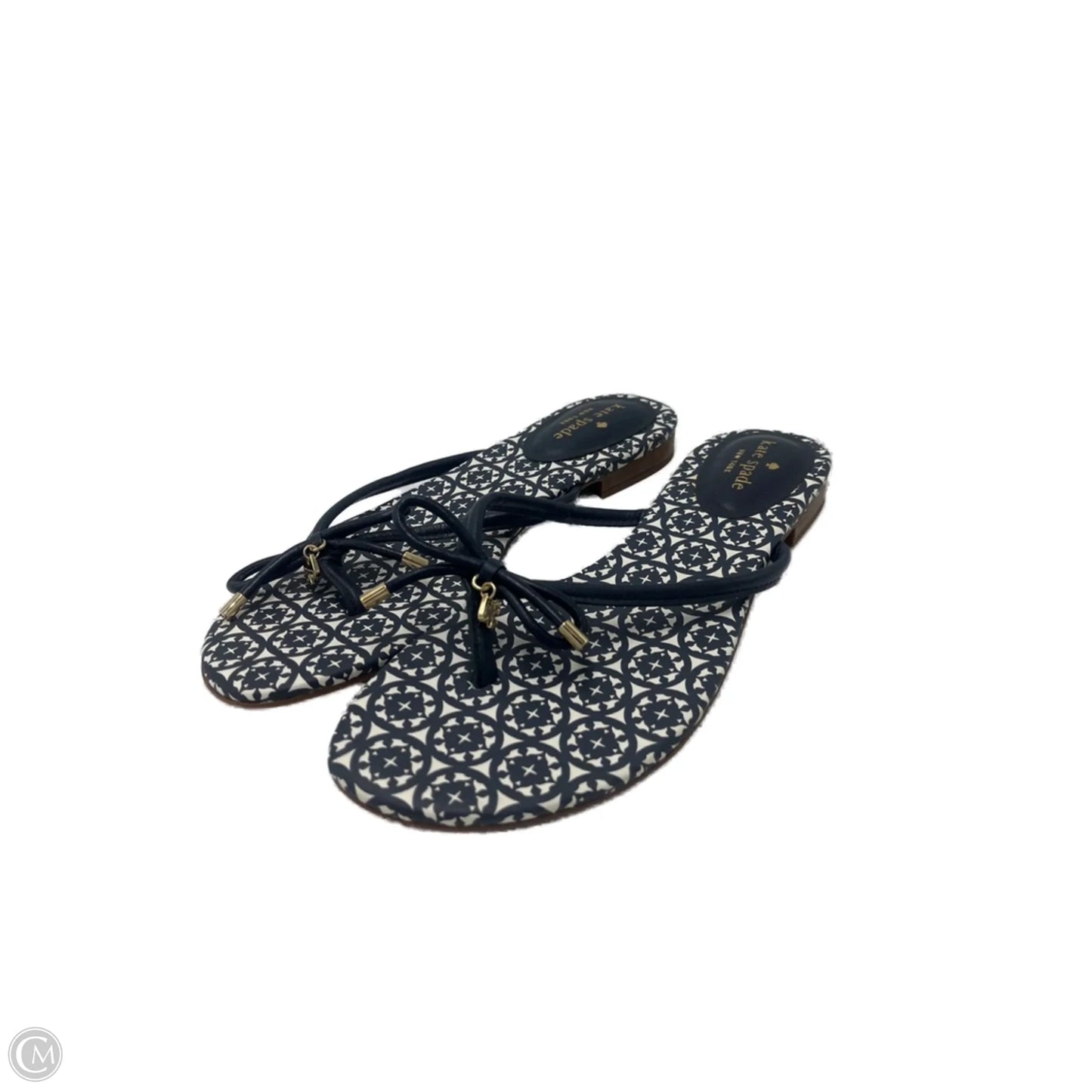 Sandals Designer By Kate Spade In Navy, Size: 9.5
