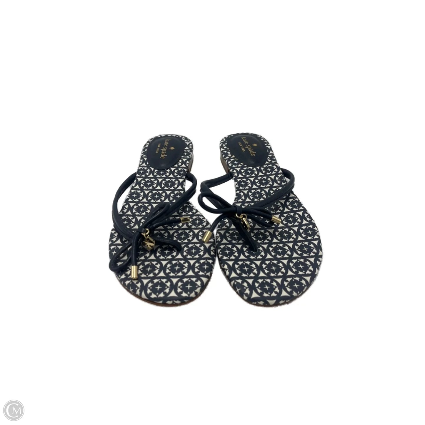 Sandals Designer By Kate Spade In Navy, Size: 9.5