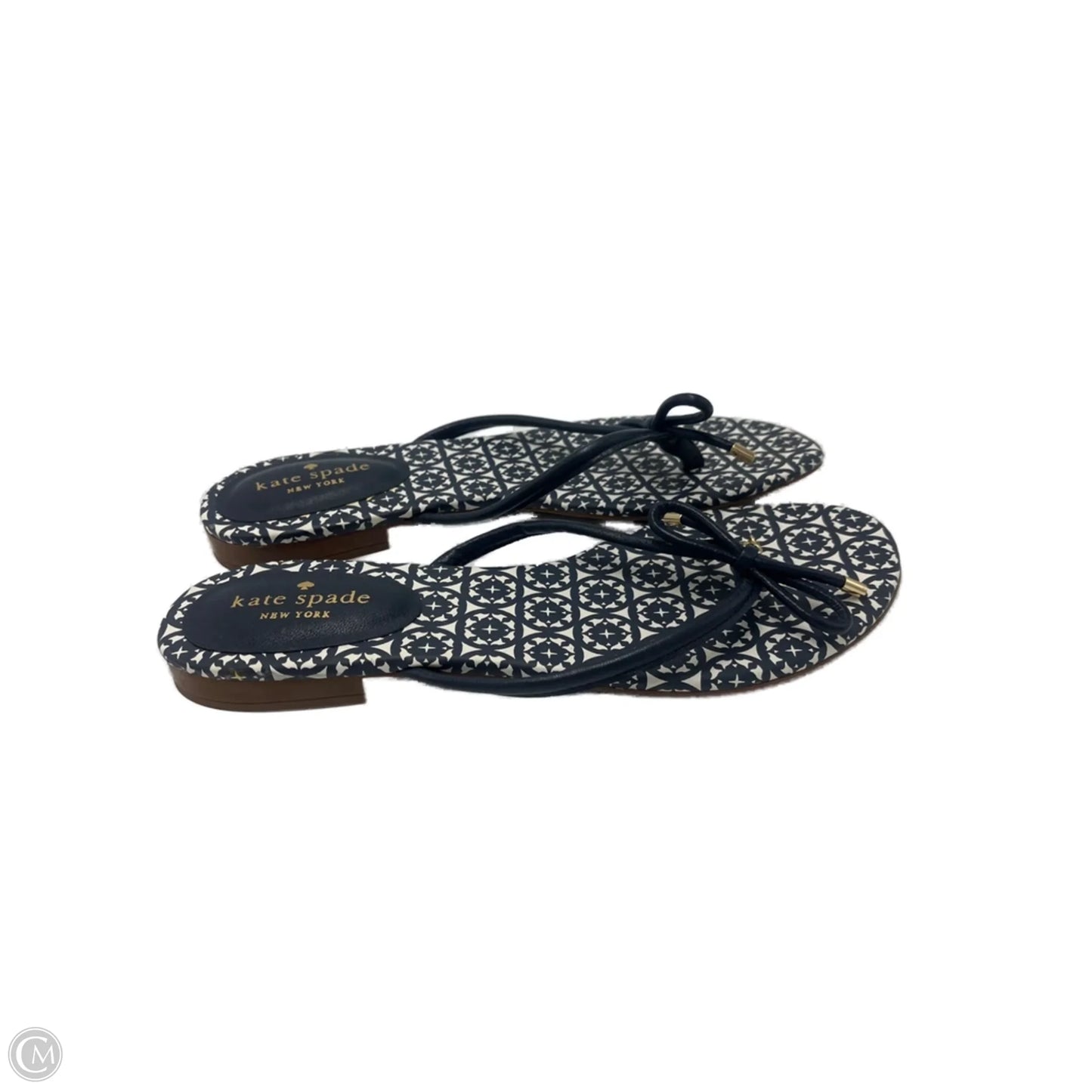 Sandals Designer By Kate Spade In Navy, Size: 9.5