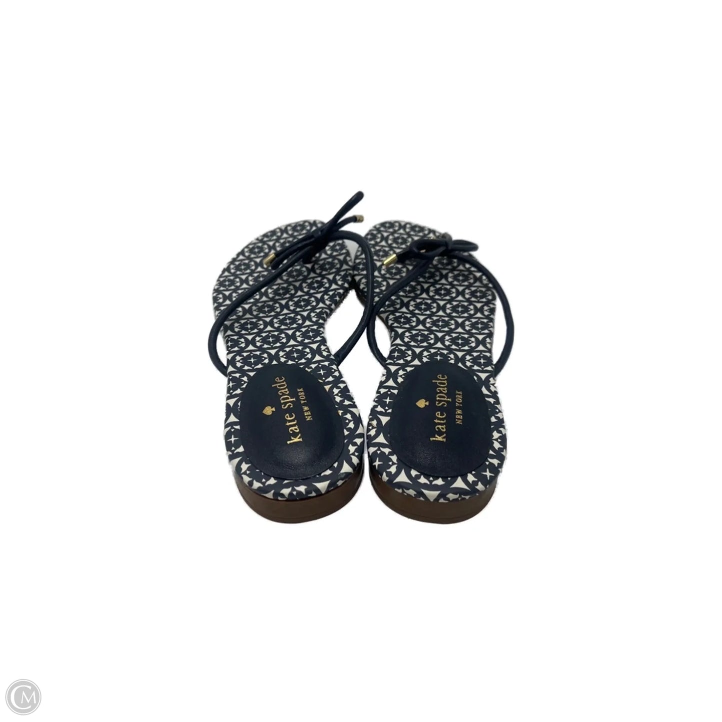 Sandals Designer By Kate Spade In Navy, Size: 9.5
