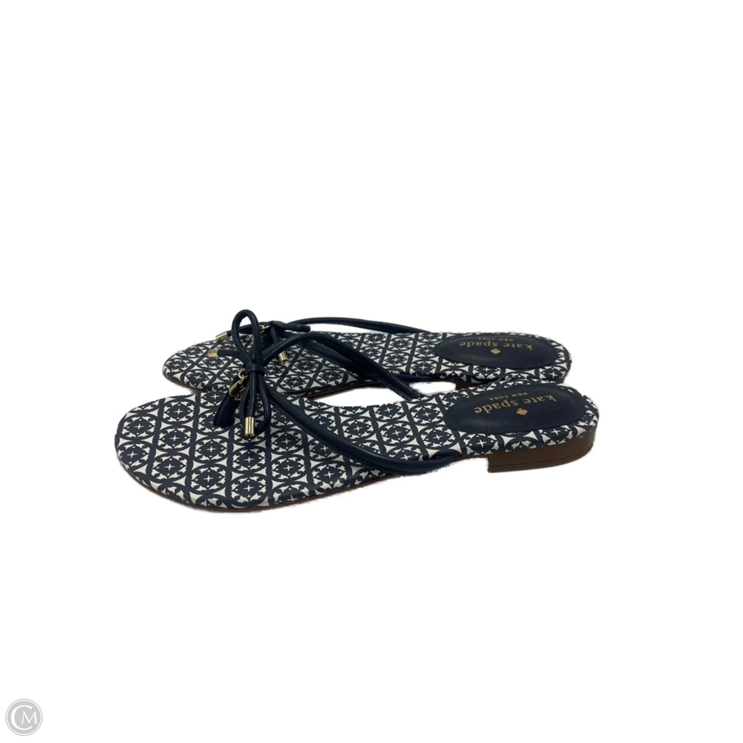Sandals Designer By Kate Spade In Navy, Size: 9.5