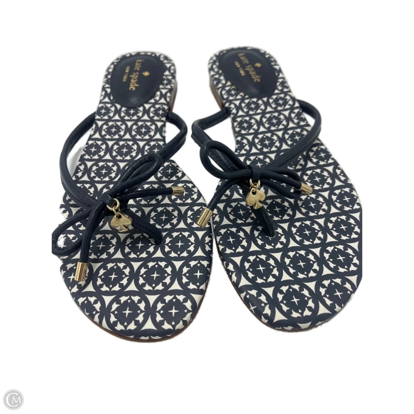 Sandals Designer By Kate Spade In Navy, Size: 9.5