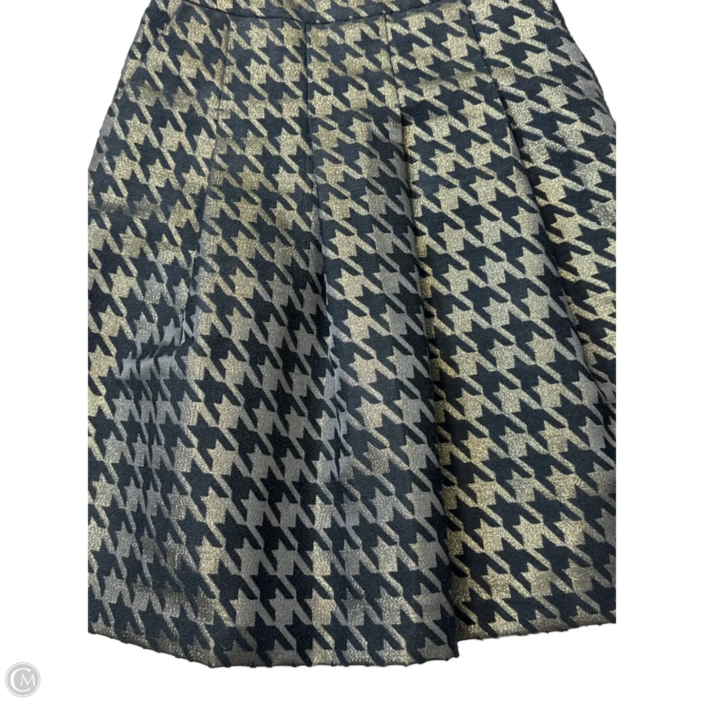 Skirt Midi By Ann Taylor In Black & Gold, Size: 0