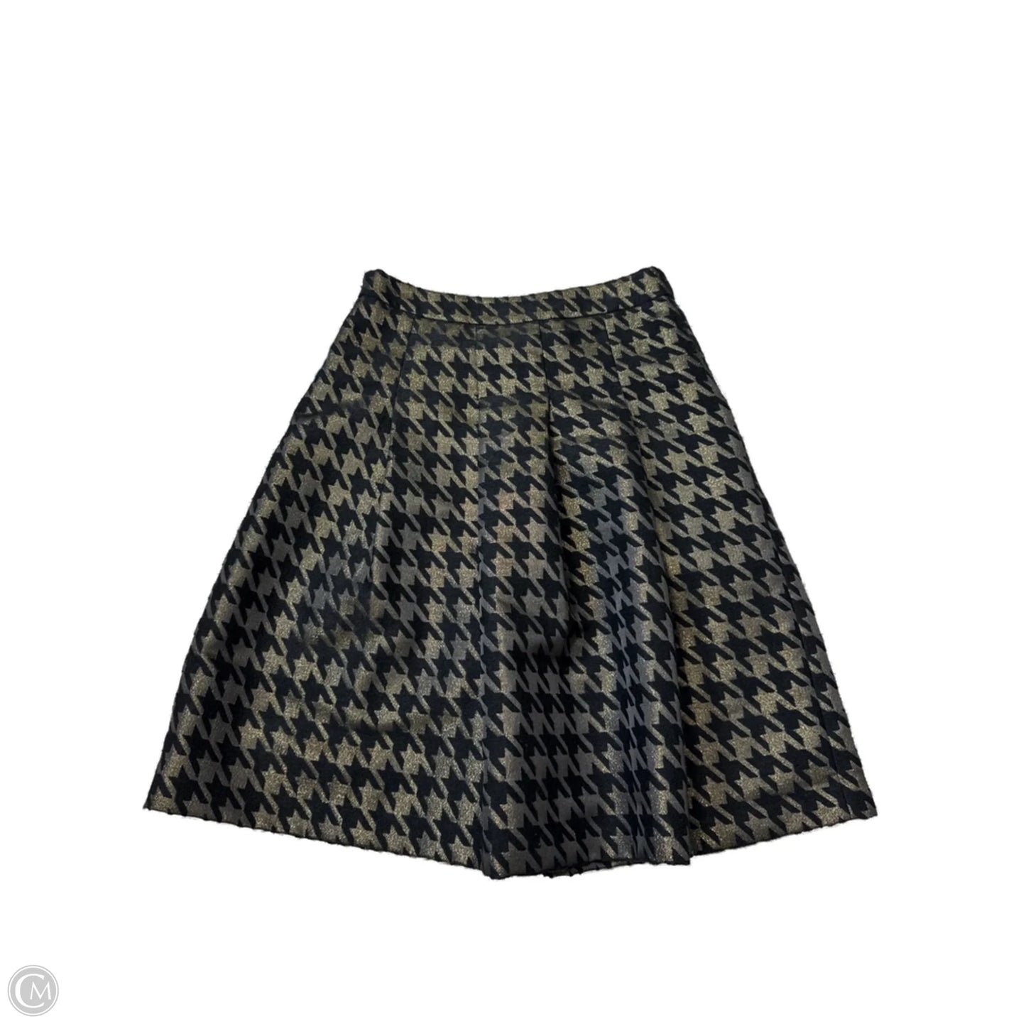 Skirt Midi By Ann Taylor In Black & Gold, Size: 0