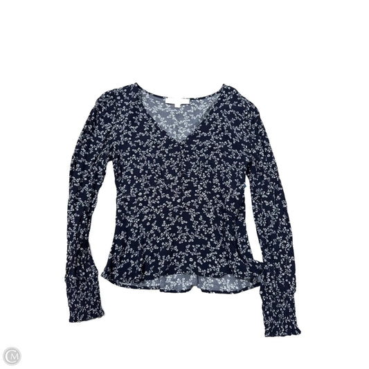 Top Long Sleeve By Loft In Navy, Size: 0