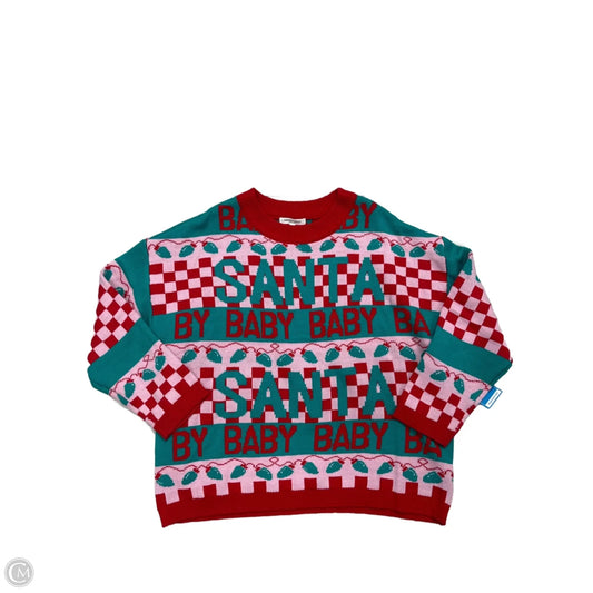 Sweater By Greyson Threads In Pink & Red, Size: Xl