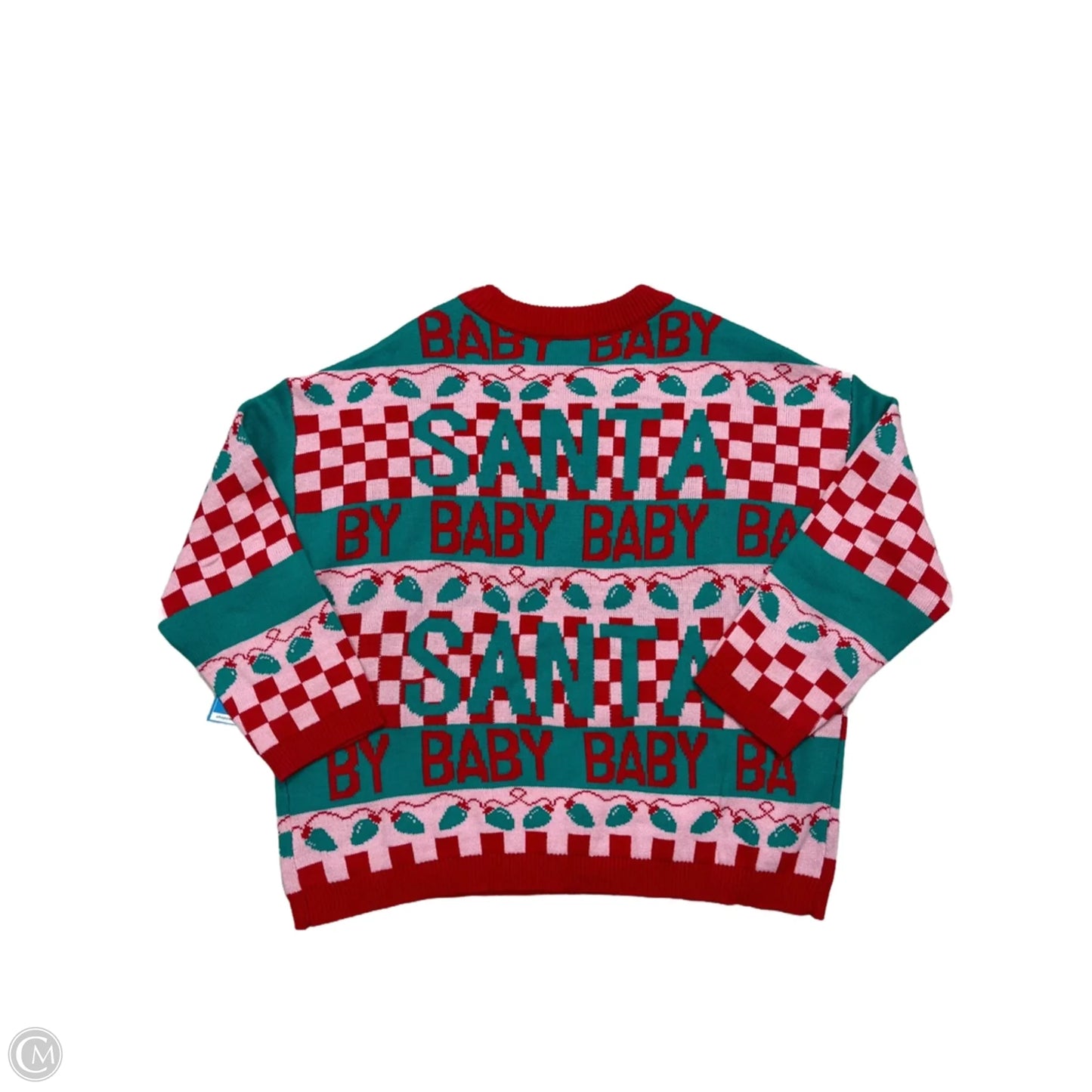 Sweater By Greyson Threads In Pink & Red, Size: Xl