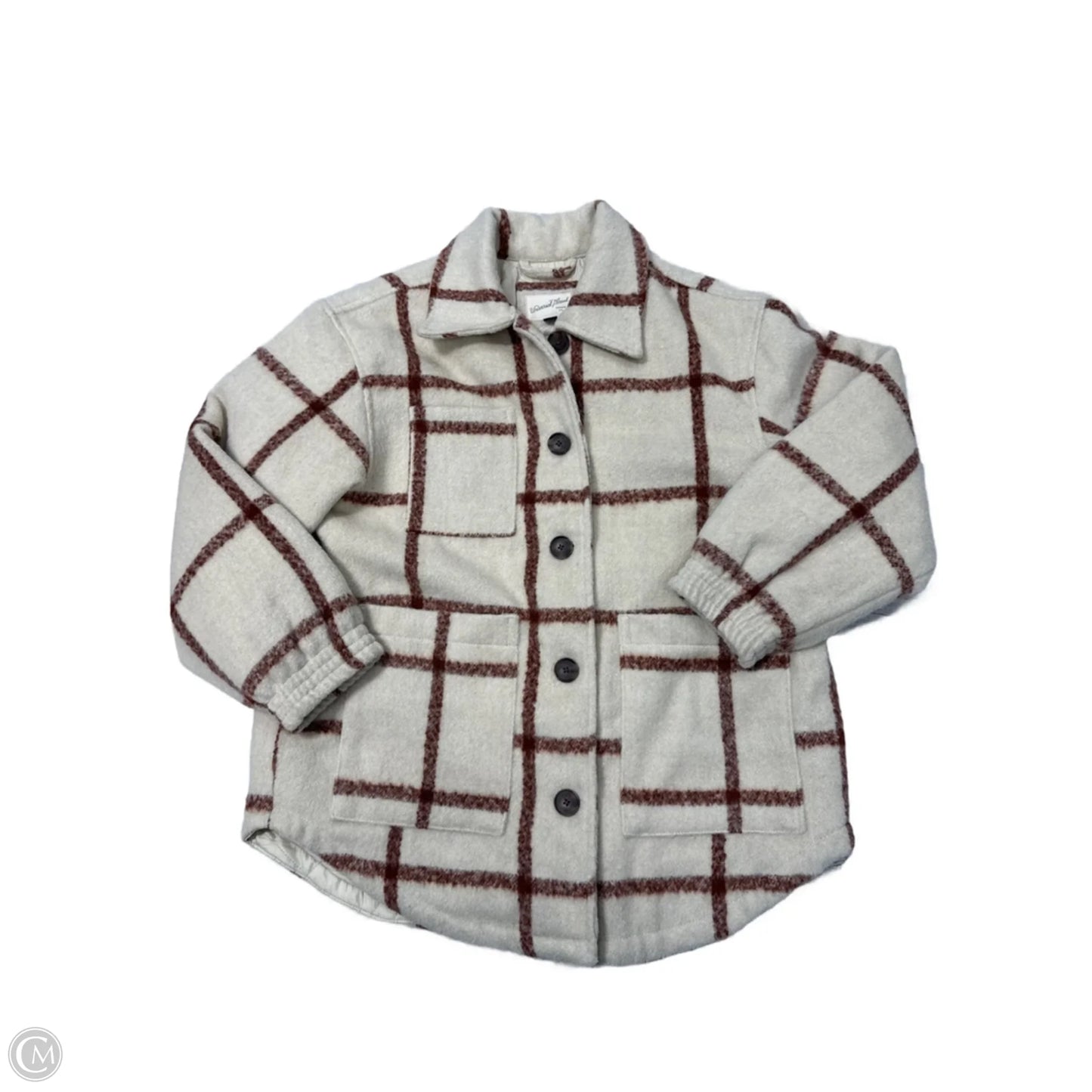 Coat Peacoat By Universal Thread In Cream, Size: M