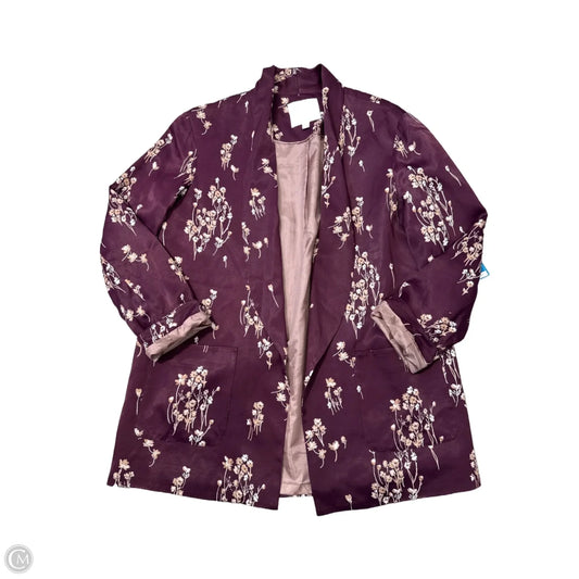 Blazer By Anthropologie In Purple, Size: L