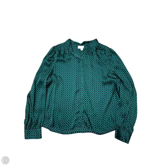 Top Long Sleeve By Cece In Blue & Green, Size: Xl