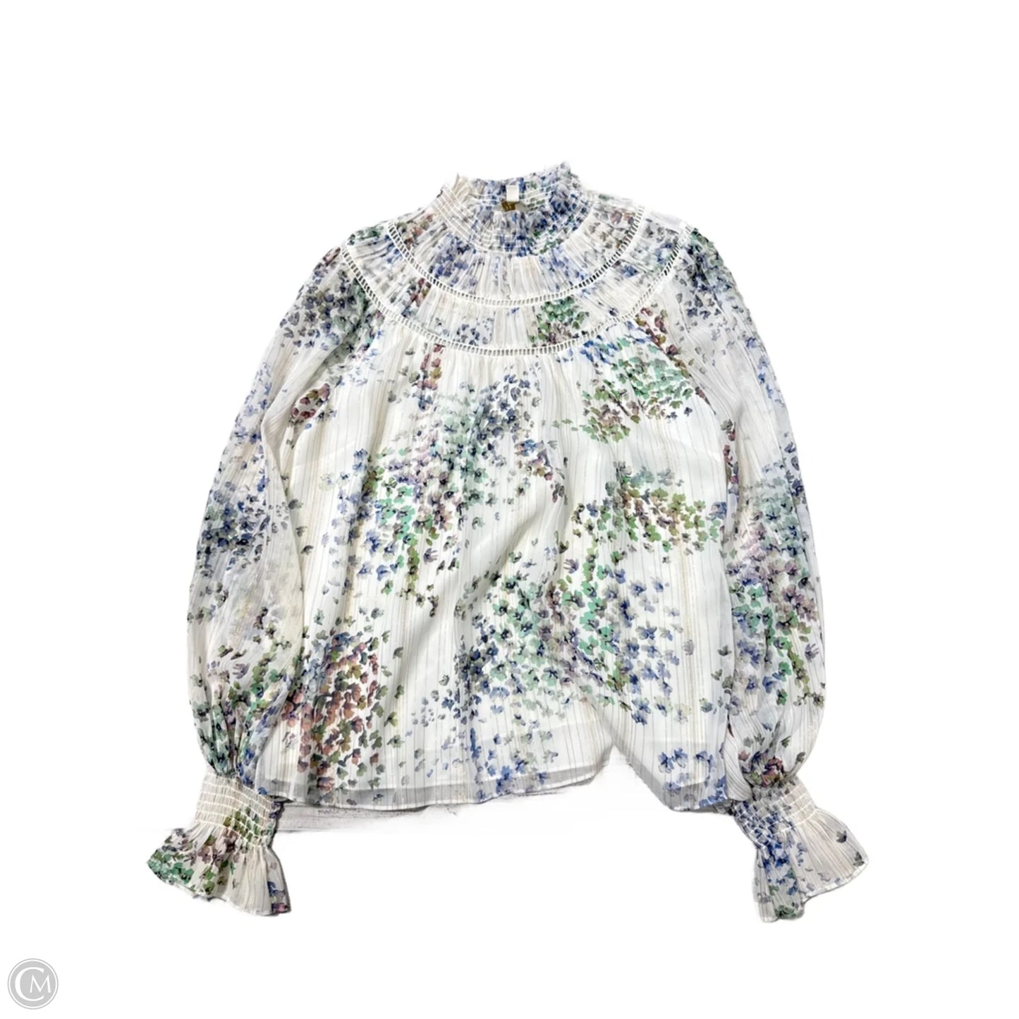 Top Long Sleeve By Ted Baker In Cream, Size: L