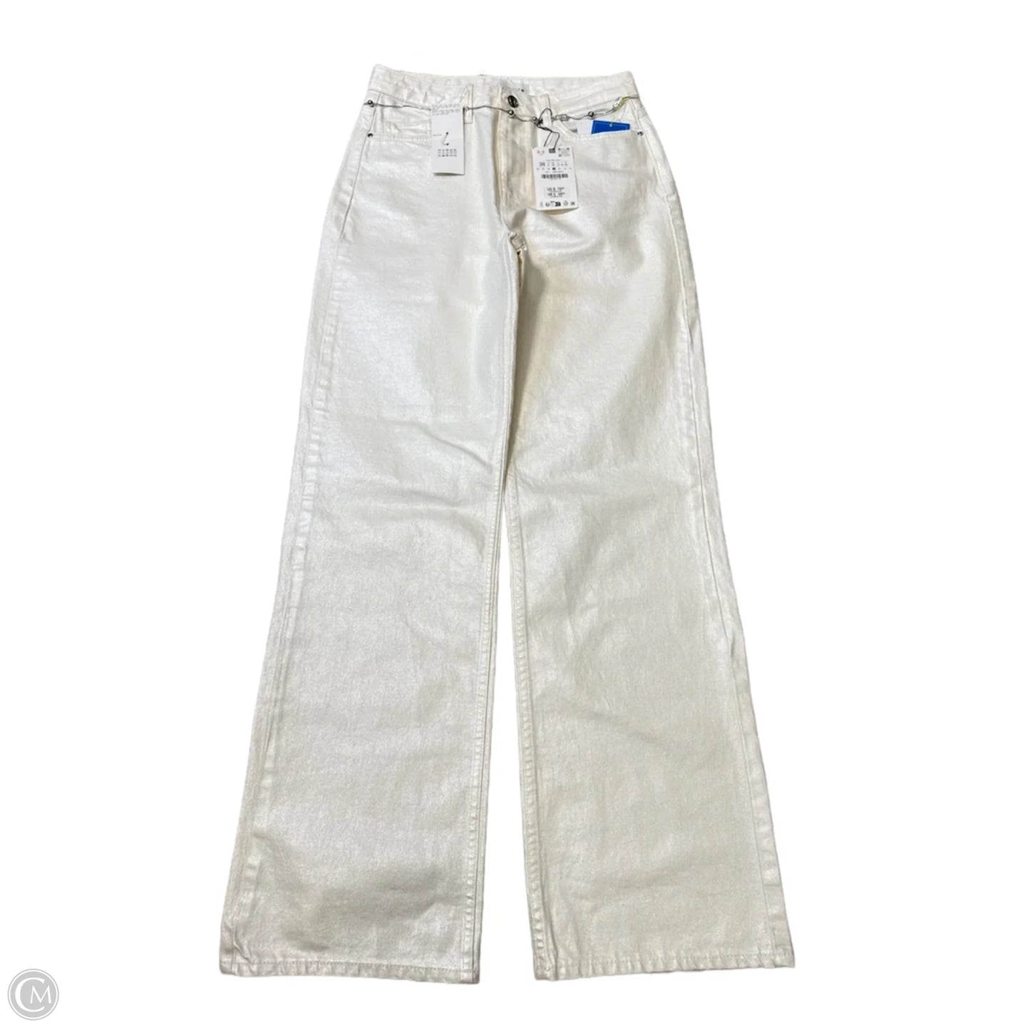 New! Jeans Straight By Zara In Cream, Size: 6