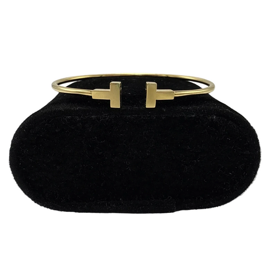 Tiffany & Company 18K T Wire Narrow Luxury Bracelet