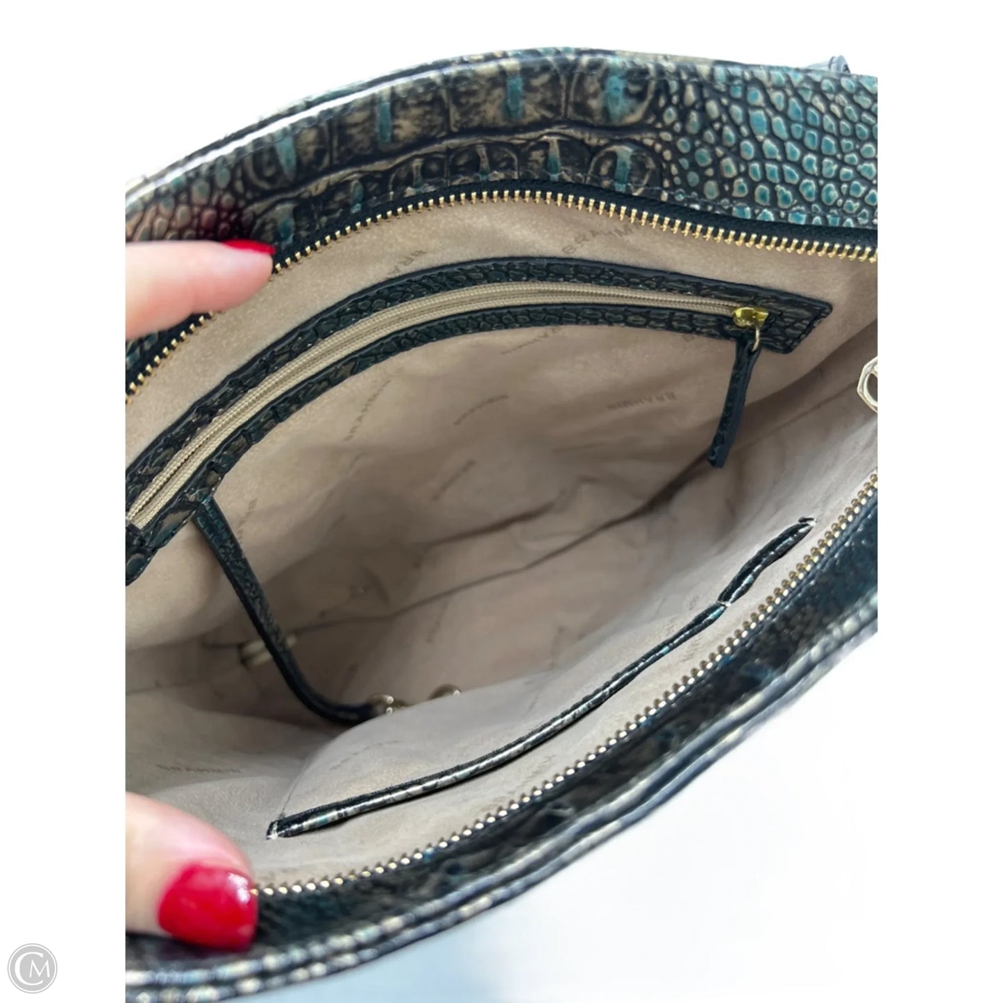 Brahmin Quinn Bucket In Agate Melbourne Handbag Designer, Size: Medium