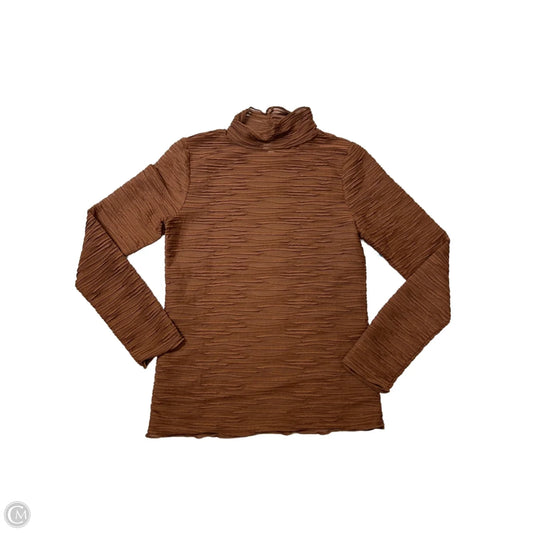 Top Long Sleeve By Pilcro In Brown, Size: L