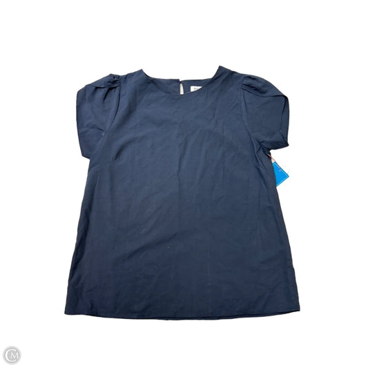 Top Short Sleeve By Molly Bracken In Navy, Size: M