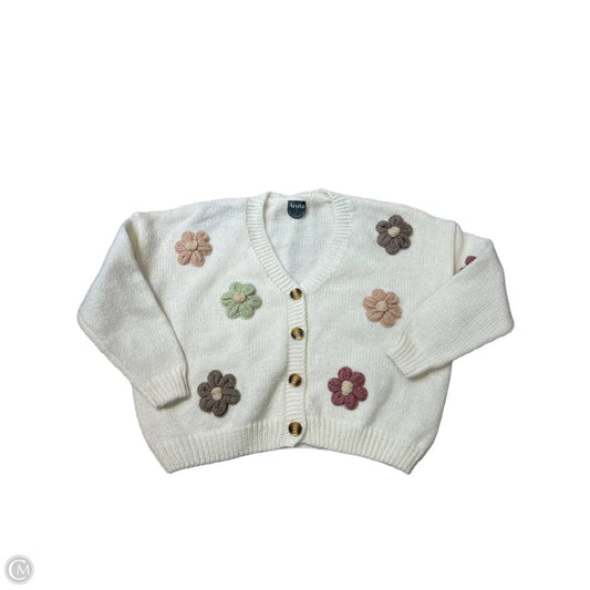 Sweater Cardigan By Arula In White, Size: Xl