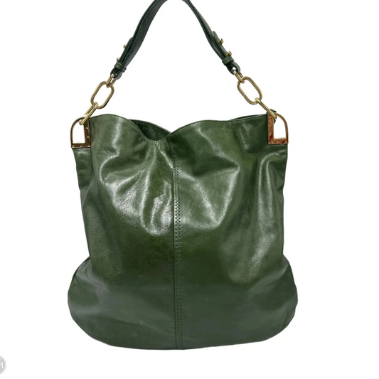 Badgley Mischka Gaia Designer Leather Hobo Handbag