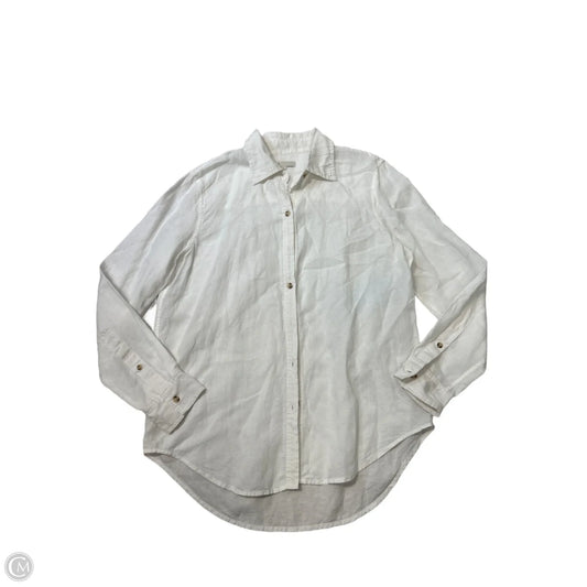 Blouse Long Sleeve By Onia In White, Size: S
