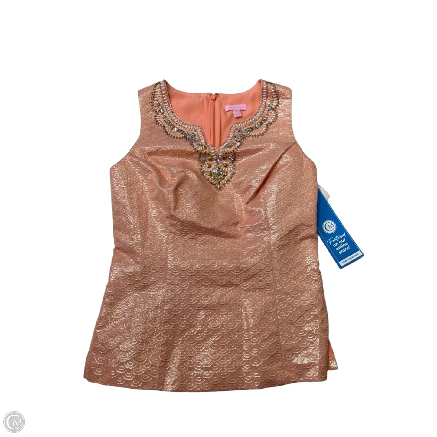 Top Sleeveless Designer By Lilly Pulitzer In Orange, Size: S