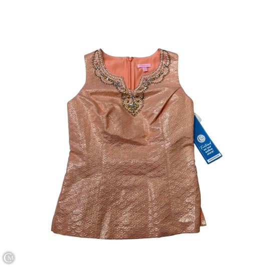 Top Sleeveless Designer By Lilly Pulitzer In Orange, Size: S