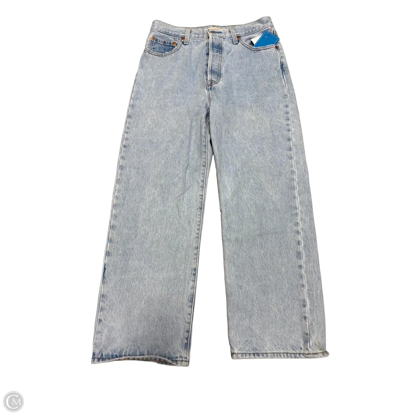 Jeans Straight By Levis In Blue Denim, Size: 8