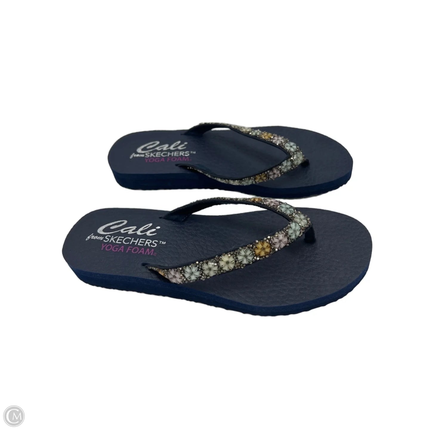 Sandals Flip Flops By Skechers In Navy, Size: 8