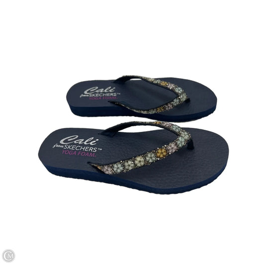 Sandals Flip Flops By Skechers In Navy, Size: 8