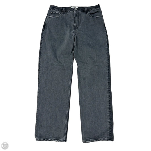 Abercrombie & Fitch Straight Jeans in Black Denim, Size 14L