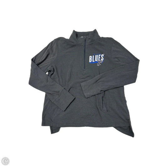 NHL St. Louis Blues Long-Sleeve Polo Shirt in Grey, Size XL