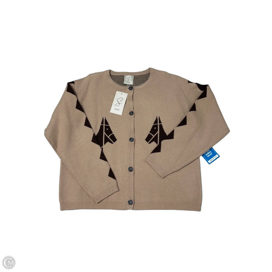 New! Sioni Cardigan Sweater in Beige, Size L