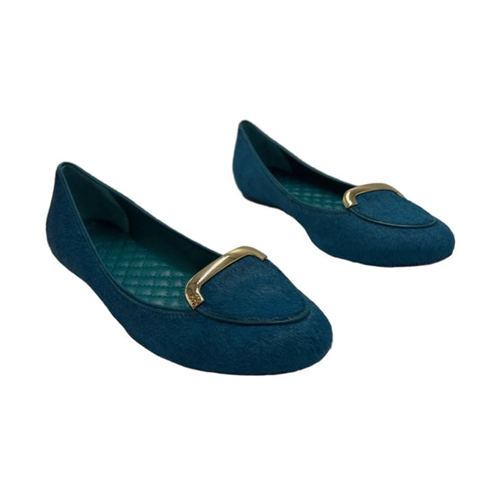 Tory Burch Designer Flats / Loafers in Blue, Size 8.5