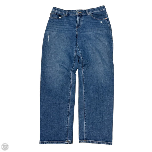 Express Straight Jeans in Blue Denim, Size 8