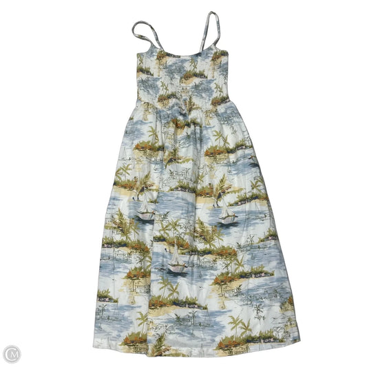 Dress Casual Maxi By Abercrombie And Fitch In Blue & White, Size: Mp