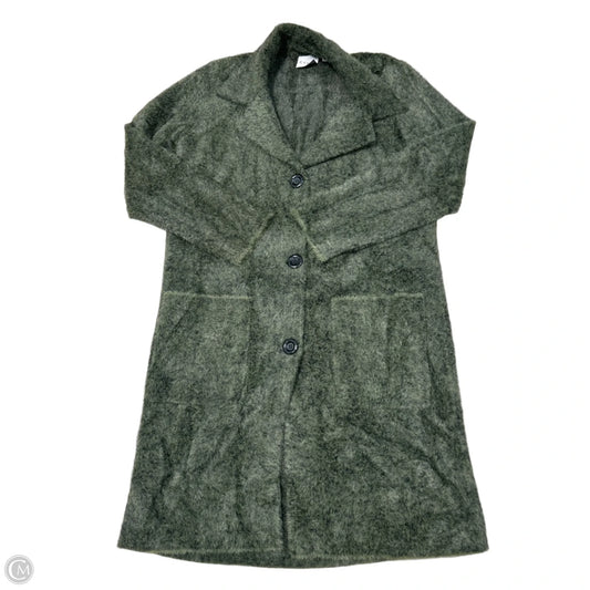 Cyrus Faux Fur & Sherpa Coat in Green, Size M