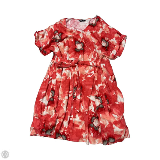 Simply Vera Casual Short Dress in Orange, Size 3X
