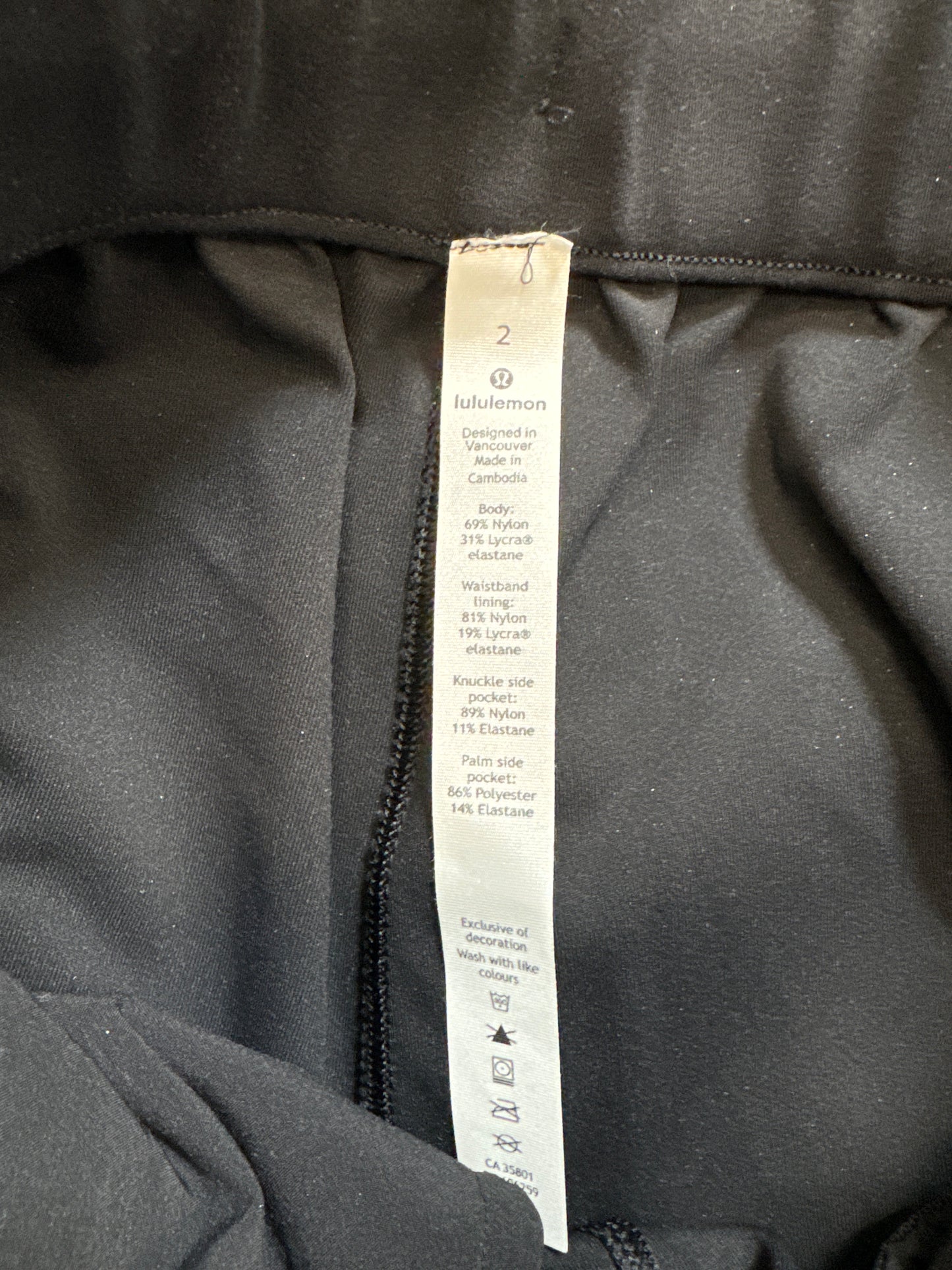 Athletic Pants By Lululemon In Black, Size: 2