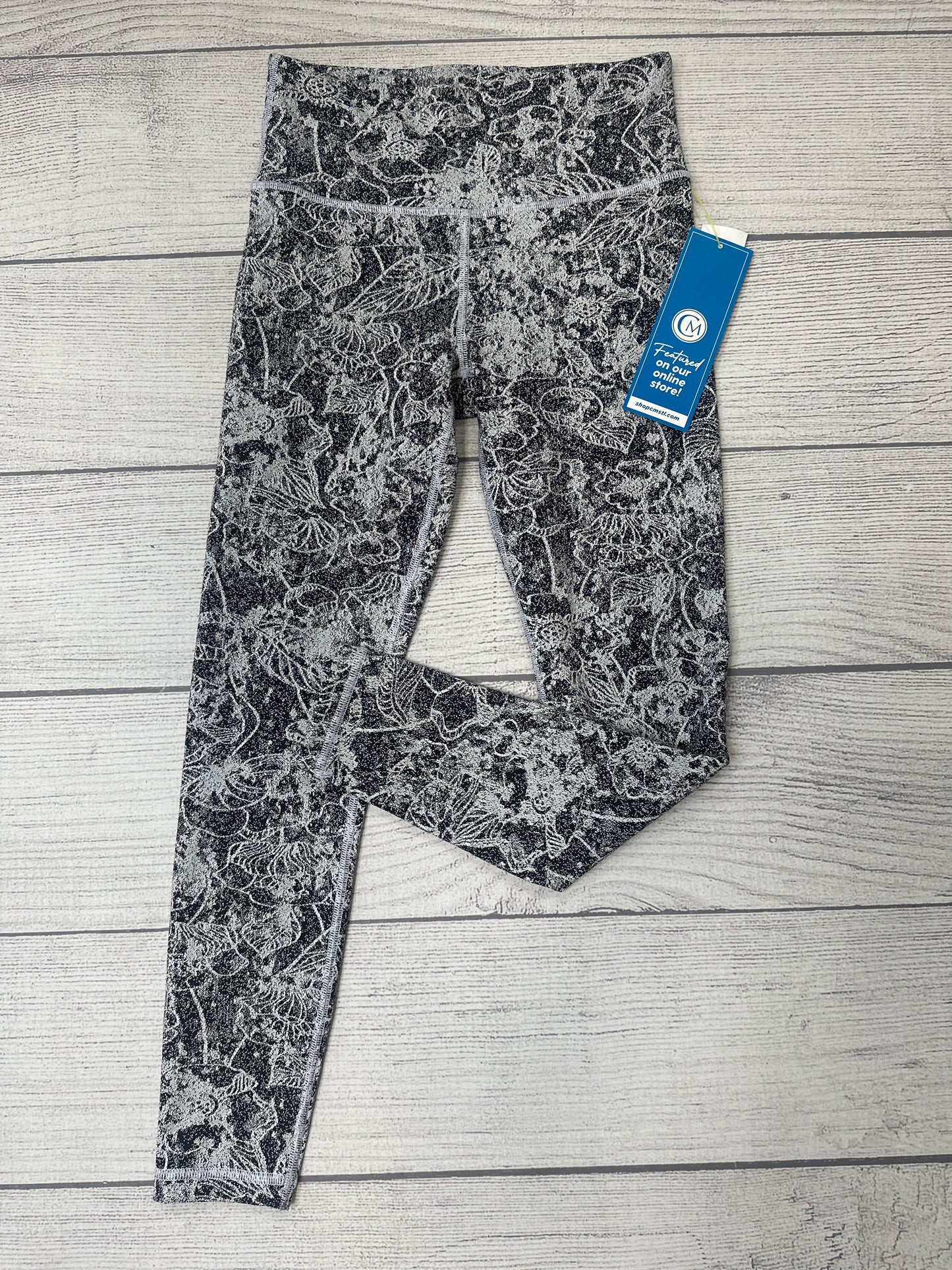 Black White Athletic Leggings Athleta, Size Xs