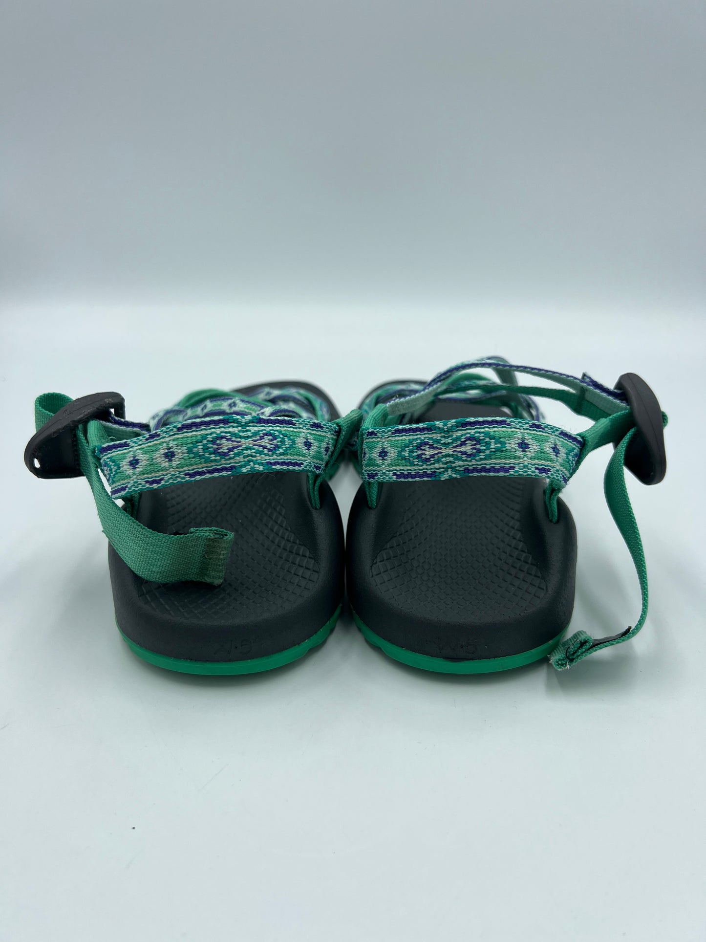 Turquoise Sandals Designer Chacos, Size 6